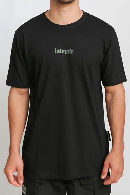 CAMISETA PRETA MANGA CURTA CONDUÇÃO INTENSE